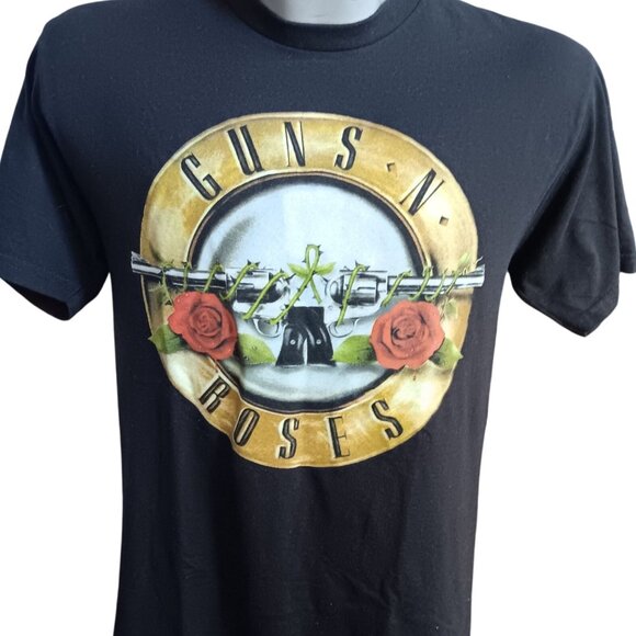 Mens Medium T-shirt Guns N Roses Band Retro Black Medium Cotton/Polyester Glam - Picture 1 of 3